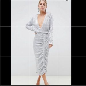 Lavish Alice, Silver Sequin dress US 12